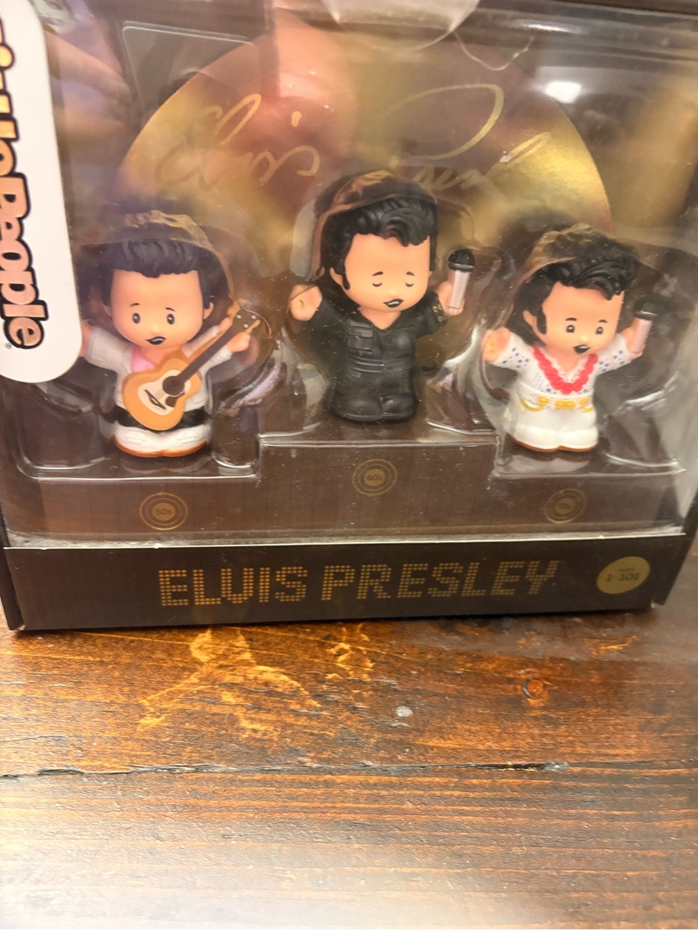 Elvis Presley Mini Figure Set - Black, White & Gold Collectible Toys